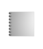 Broschüre mit Metall-Spiralbindung, Endformat Quadrat 9,8 cm x 9,8 cm, 188-seitig