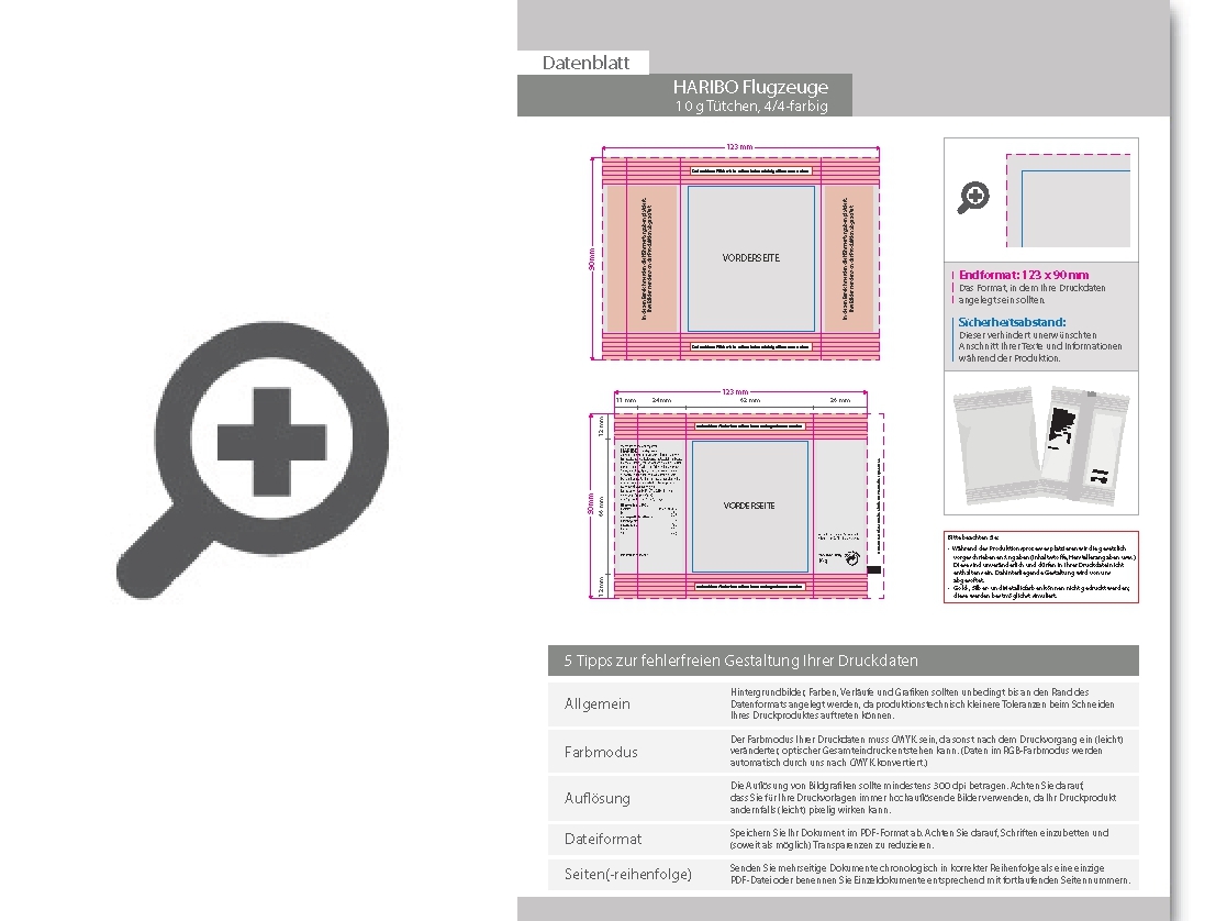 Product Bild haribo_flugzeuge__10g_t__tchen__4_4_farbig_beidseitig_bedruckt