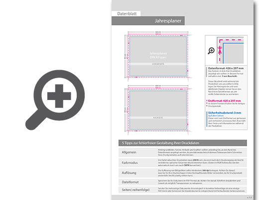 Product Bild jahresplaner_din_a3_quer_(420_x_297_mm)__4_4_beidseitig_farbig