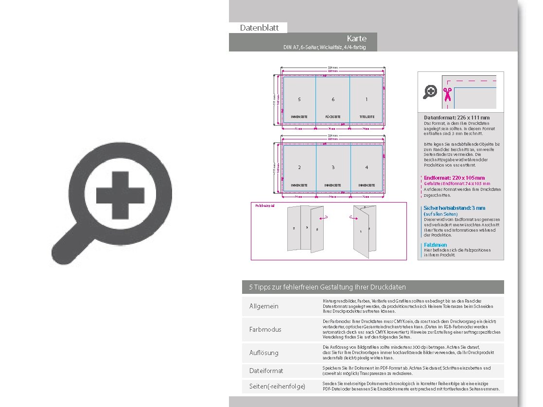 Product Bild einladungskarte__gefalzt_auf_din_a7__vertikaler_wickelfalz__6-seitig